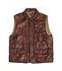 Mens Polo Ralph Lauren Vintage Leather Vest Gilet Jacket Field Hunting Size L
