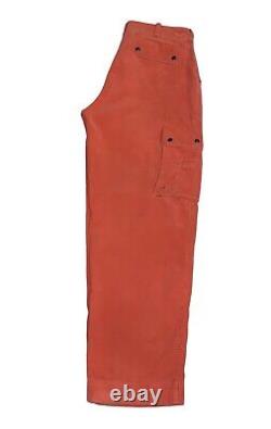 Mens Vintage 90s POLO RALPH LAUREN Corduroy Cargo Pants Terracotta Size 34/32