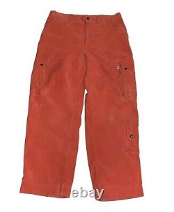 Mens Vintage 90s POLO RALPH LAUREN Corduroy Cargo Pants Terracotta Size 34/32