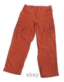 Mens Vintage 90s POLO RALPH LAUREN Corduroy Cargo Pants Terracotta Size 34/32