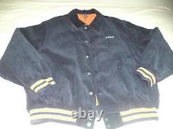 Mens Vintage Polo Ralph Lauren XL Navy Corduroy Baseball Jacket