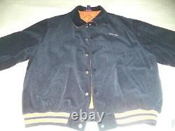 Mens Vintage Polo Ralph Lauren XL Navy Corduroy Baseball Jacket