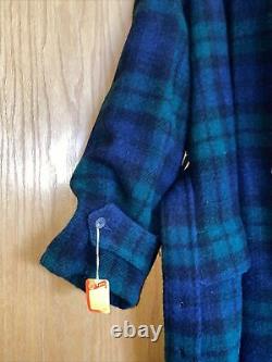 NEW Vintage Polo Ralph Lauren Blackwatch Tartan Corduroy Collar Trench Coat Sz M