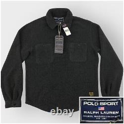 NEW! Vintage Polo Ralph Lauren Mens Fleece Size S 1/4 Button Pullover Polo Sport