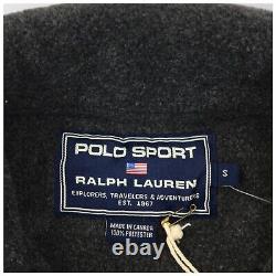 NEW! Vintage Polo Ralph Lauren Mens Fleece Size S 1/4 Button Pullover Polo Sport