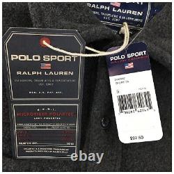 NEW! Vintage Polo Ralph Lauren Mens Fleece Size S 1/4 Button Pullover Polo Sport