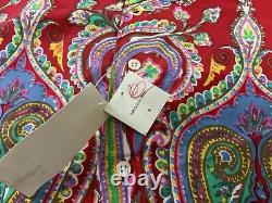 NOS VTG Polo Ralph Lauren Psychedelic Paisley 100% Silk Button Up Shirt Sz XXL