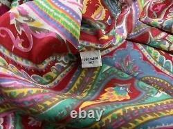 NOS VTG Polo Ralph Lauren Psychedelic Paisley 100% Silk Button Up Shirt Sz XXL