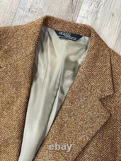 NWOT Vintage Polo Ralph Lauren Harris Tweed Wool Blazer Size 44