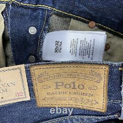 NWT Mens 30x32 Polo Ralph Lauren Jeans Sullivan Slim Vtg Distressed Patchwork