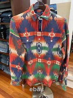 NWT Polo Ralph Lauren AZTEC Print Jacquard Button-down Shirt size 2XL XXL