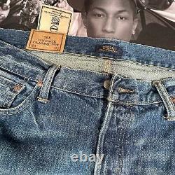 NWT Polo Ralph Lauren Distressed EXPEDITION PATCH Vintage Classic Denim Jeans 36
