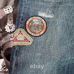 NWT Polo Ralph Lauren Distressed EXPEDITION PATCH Vintage Classic Denim Jeans 36