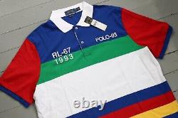 NWT Polo Ralph Lauren Lifesaver Regatta Colorblock Shirt L-XL Vtg Stadium 93