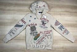 NWT Polo Ralph Lauren Men's Vintage Inspired Pullover Fleece Graphic Hoodie