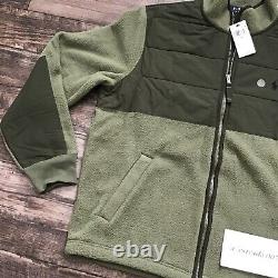 NWT Polo Ralph Lauren VINTAGE Hybrid Brushed Green Fleece Jacket Large $248