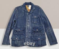 NWT Vintage Polo Ralph Lauren Men's Fishing Hunting Denim Look Jacket Size XL
