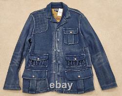 NWT Vintage Polo Ralph Lauren Men's Fishing Hunting Denim Look Jacket Size XL