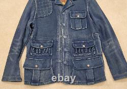 NWT Vintage Polo Ralph Lauren Men's Fishing Hunting Denim Look Jacket Size XL