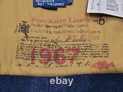 NWT Vintage Polo Ralph Lauren Men's Fishing Hunting Denim Look Jacket Size XL