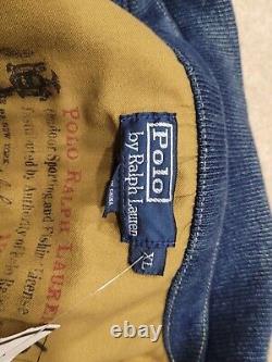 NWT Vintage Polo Ralph Lauren Men's Fishing Hunting Denim Look Jacket Size XL