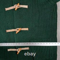 NWT Vintage Polo Ralph Lauren Men's XL Coat Hooded Toggle Wool Knit Green