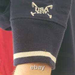 NWT Vintage Polo Ralph Lauren USA Snow Polo Challenge Cup Rugby L Long Sleeve