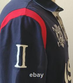 NWT Vintage Polo Ralph Lauren USA Snow Polo Challenge Cup Rugby L Long Sleeve