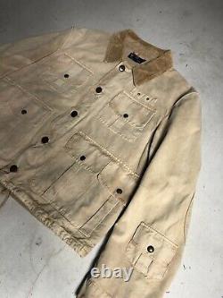 New Polo Ralph Lauren Khaki Hunting Fishing Jacket Coat RRL Safari VTG Rugged XL