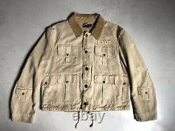 New Polo Ralph Lauren Khaki Hunting Fishing Jacket Coat RRL Safari VTG Rugged XL