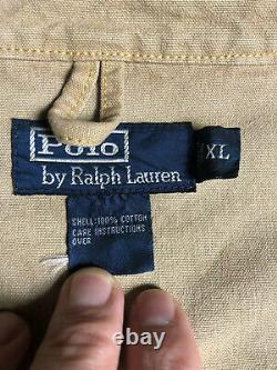 New Polo Ralph Lauren Khaki Hunting Fishing Jacket Coat RRL Safari VTG Rugged XL