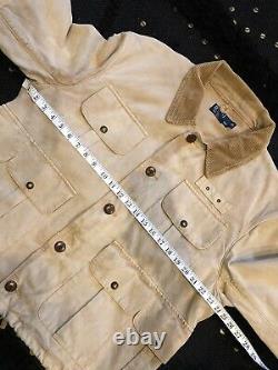 New Polo Ralph Lauren Khaki Hunting Fishing Jacket Coat RRL Safari VTG Rugged XL