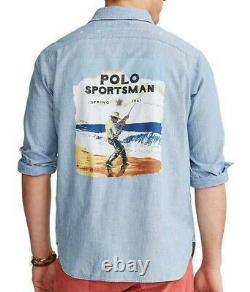 New Polo Ralph Lauren Mens Sportsman Classic Fit Vintage Shirts S, M, L