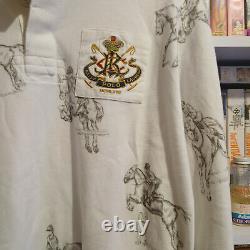 Nwt Vintage Polo Ralph Lauren 5 Horseman Equestrian Stampede Longsleeve Polo- XL