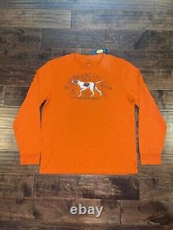 Nwt Vintage Ralph Lauren Polo Sportsman P Wing Stadium Hi Tech Fish Bear Dog XL