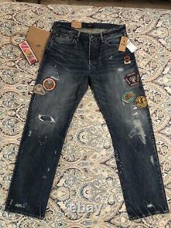 POLO RALPH LAUREN 1967 Vintage Classic Fit Expedition Patch Jeans Sportsman NEW