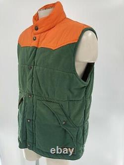 POLO RALPH LAUREN Men's Vintage Western Blaze Orange/Green Outdoor Vest XL