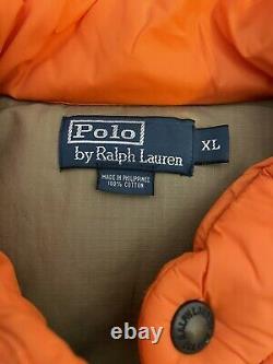 POLO RALPH LAUREN Men's Vintage Western Blaze Orange/Green Outdoor Vest XL
