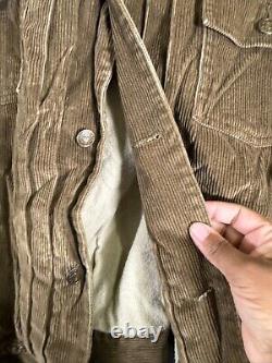 POLO RALPH LAUREN SPORTS Jacket Men Large Brown CORDUROY LINED BOMBER Y2K 90S