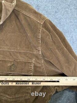 POLO RALPH LAUREN SPORTS Jacket Men Large Brown CORDUROY LINED BOMBER Y2K 90S