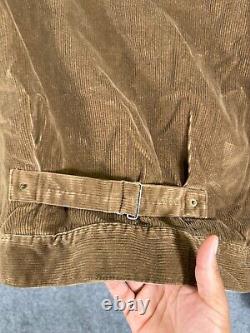 POLO RALPH LAUREN SPORTS Jacket Men Large Brown CORDUROY LINED BOMBER Y2K 90S
