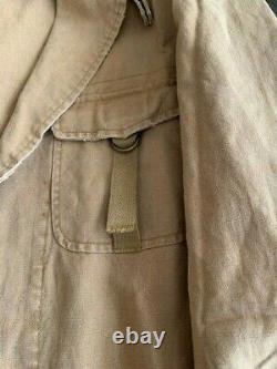 POLO RALPH LAUREN Vintage Men's Distressed Cotton Linen Safari Sportcoat Size XL