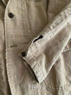 POLO RALPH LAUREN Vintage Men's Distressed Cotton Linen Safari Sportcoat Size XL