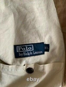 POLO RALPH LAUREN Vintage Men's Distressed Cotton Linen Safari Sportcoat Size XL