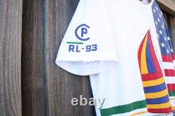 POLO RALPH LAUREN vintage Limited Edition Cp-93 T-shirt In Sailboat Print Large