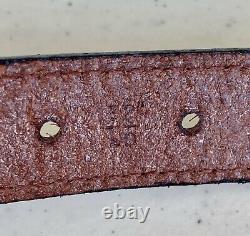 POLO Ralph Lauren Rare Vintage Leather Belt-FOX AND BUGLE BUCKLE -Size 32