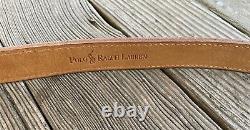 POLO Ralph Lauren Rare Vintage Leather Belt-FOX AND BUGLE BUCKLE -Size 32