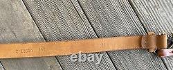 POLO Ralph Lauren Rare Vintage Leather Belt-FOX AND BUGLE BUCKLE -Size 32