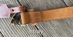 POLO Ralph Lauren Rare Vintage Leather Belt-FOX AND BUGLE BUCKLE -Size 32