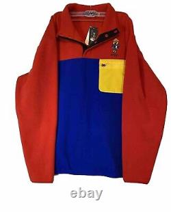 POLO Ralph Lauren Vintage Color Block Bear Logo Fleece Jacket SZ XLT UNISEX NWT
